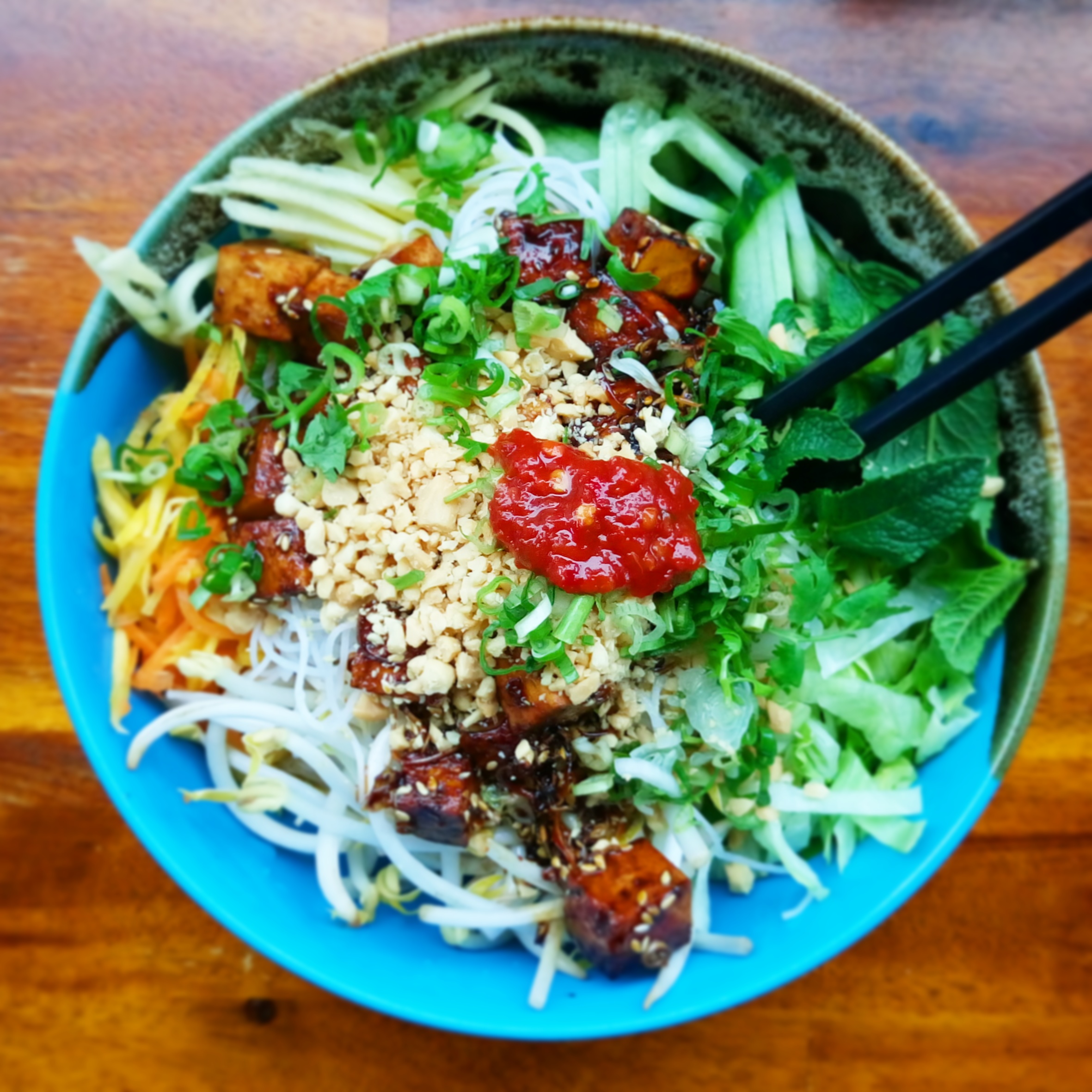 veganer Reisnudelsalat Asia Feinkost München