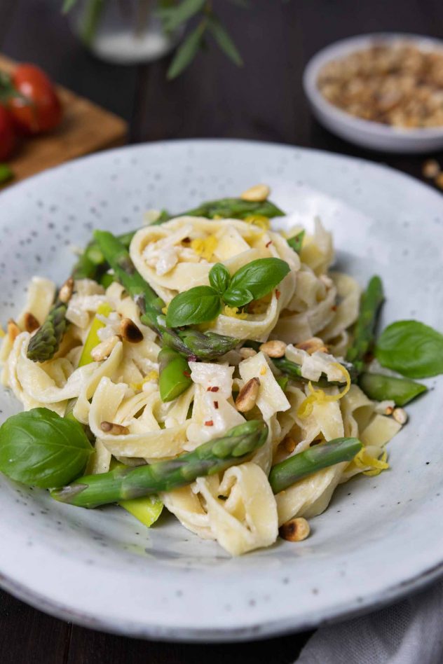 Vegane Cremige Spargel Pasta Minuten Rezept