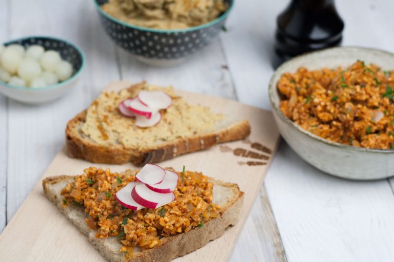 Veganes Mett aus Reiswaffeln - Einfacher, glutenfreier Brotaufstrich