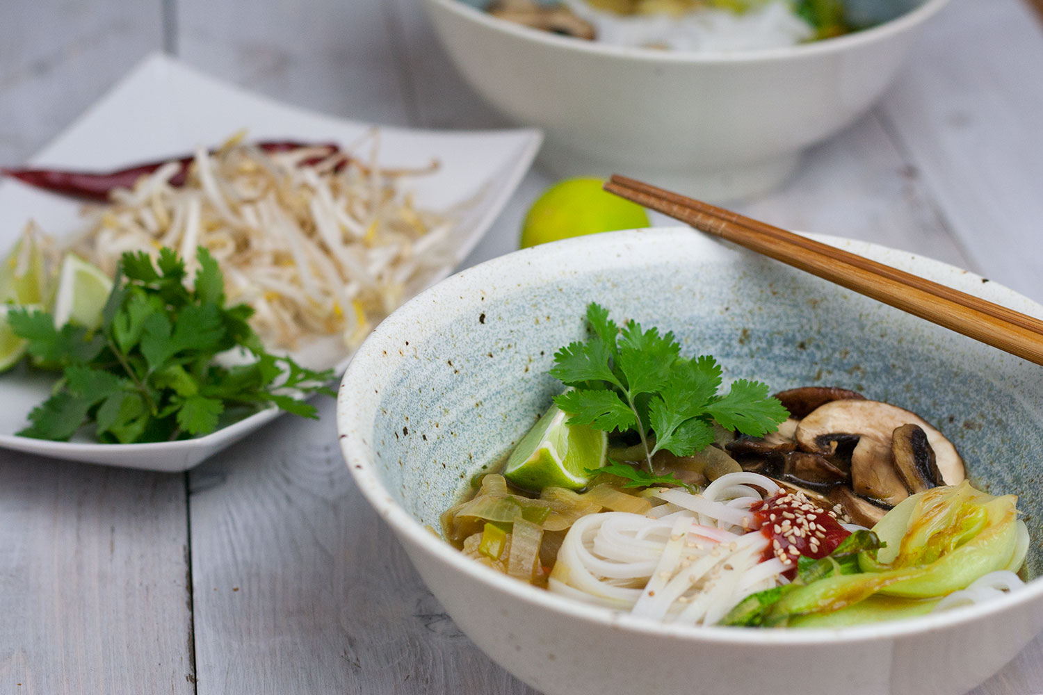 vegane Pho vietnamesische Suppe