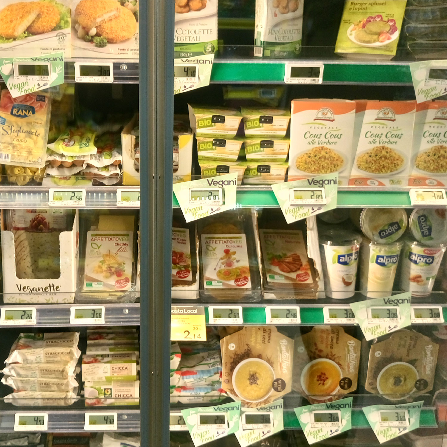 vegan essen in Rom aus dem Supermarkt und vom Imbiss