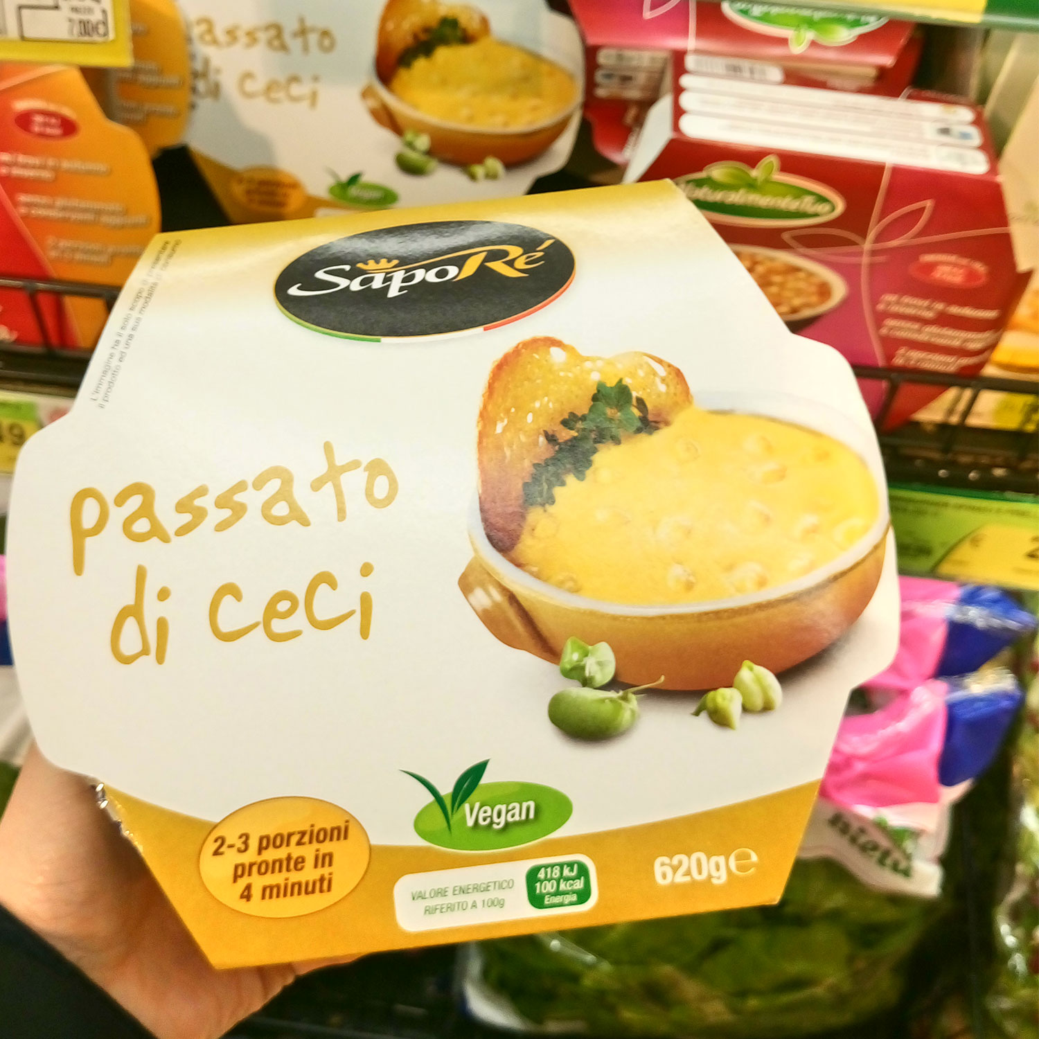 vegan essen in Rom aus dem Supermarkt und vom Imbiss