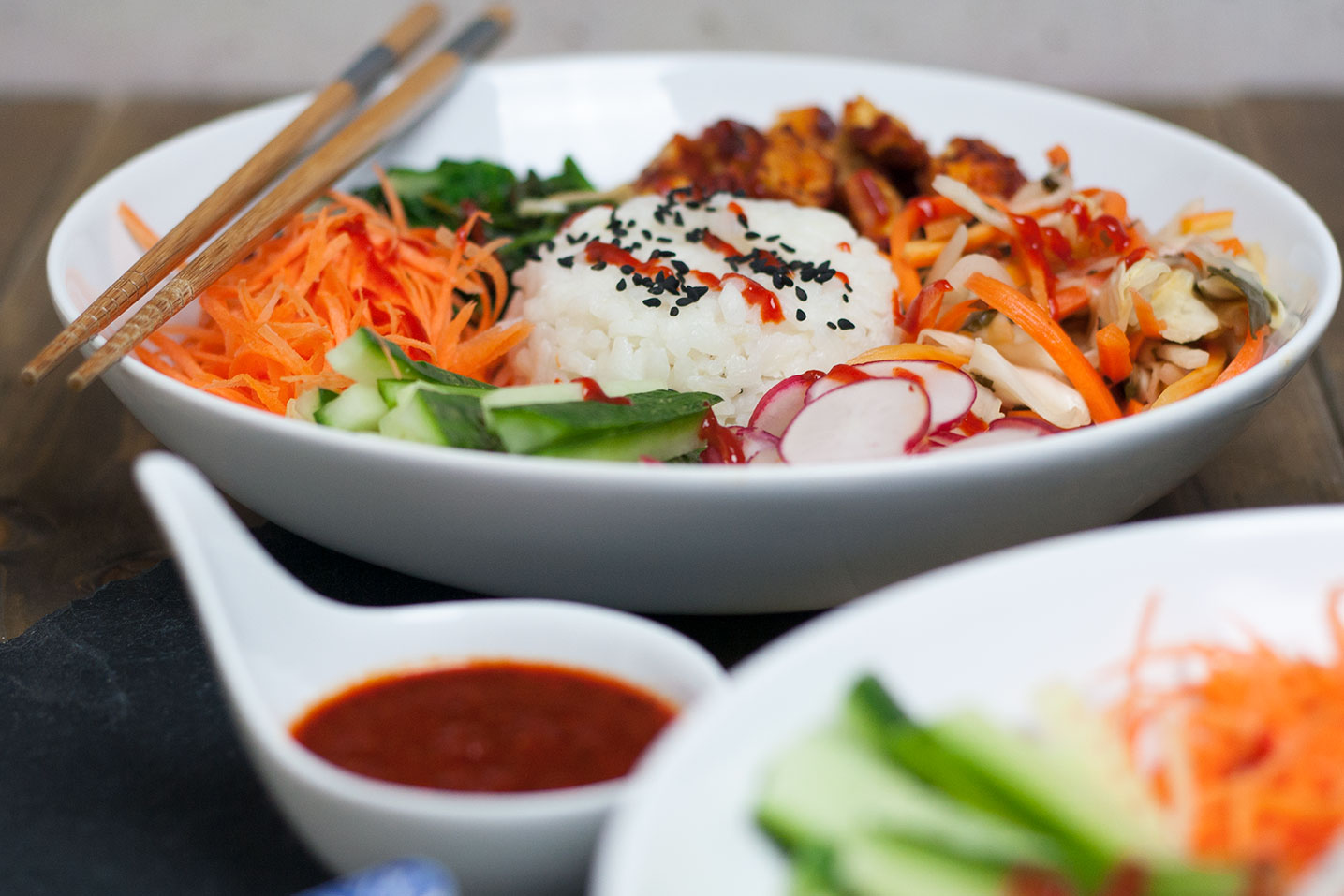 vegan sushi bowl with kimchi | Sushi Bowl mit Kimchi