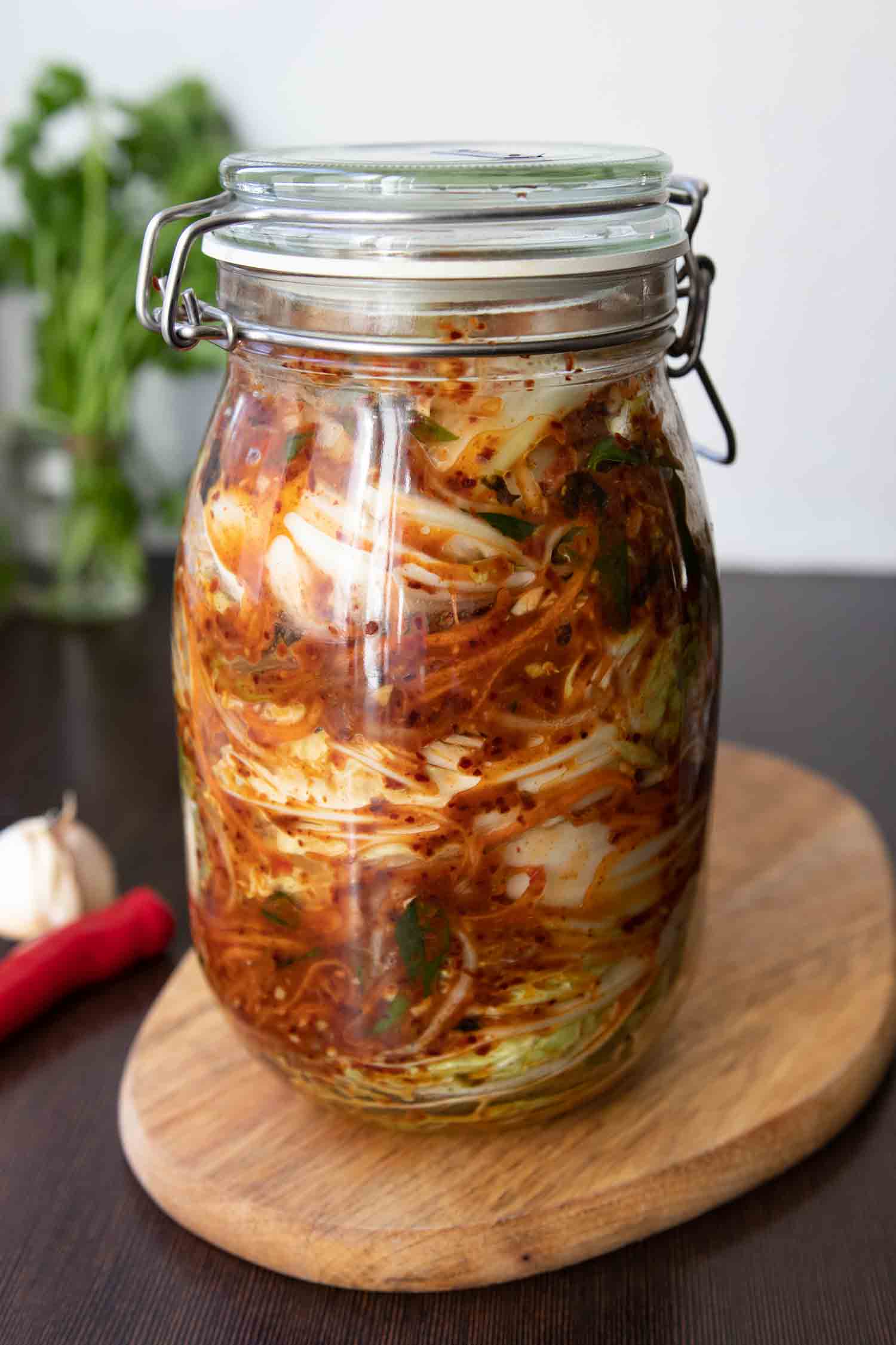 Großes Glas veganes Kimchi