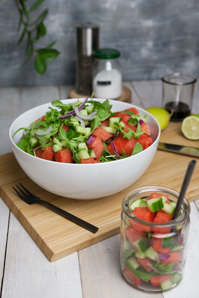 Einfacher Wassermelonen Salat - Rezept - Mangold &amp; Muskat
