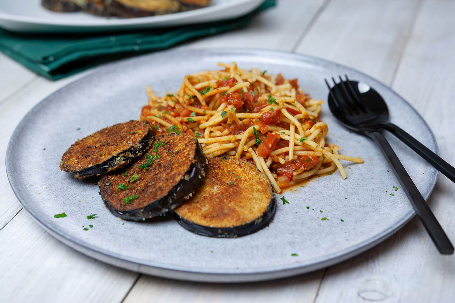 Auberginen Piccata Milanese - veganes Rezept ohne Soja