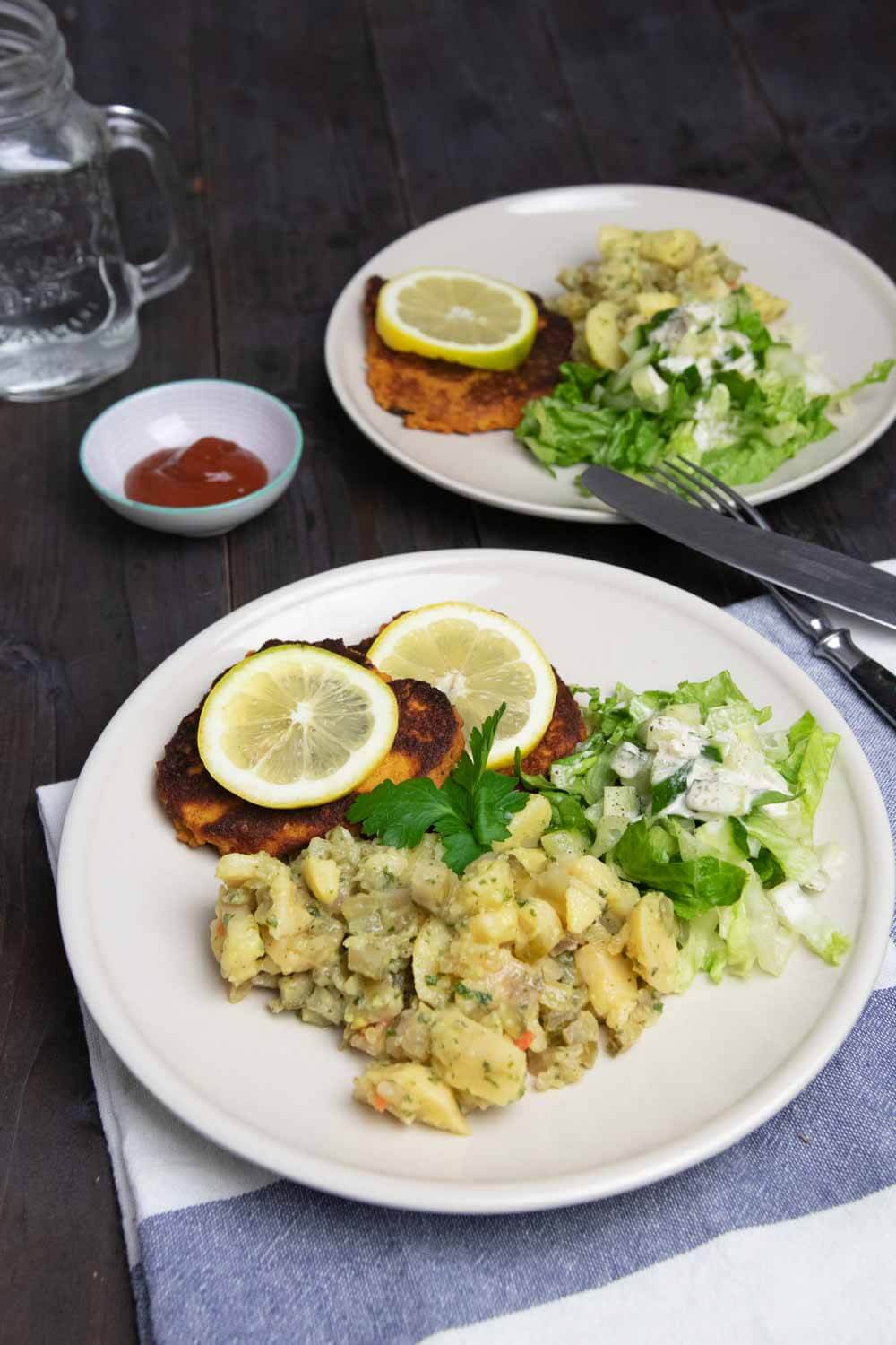 Kohlrabi Schnitzel Veganes Rezept Mangold Muskat