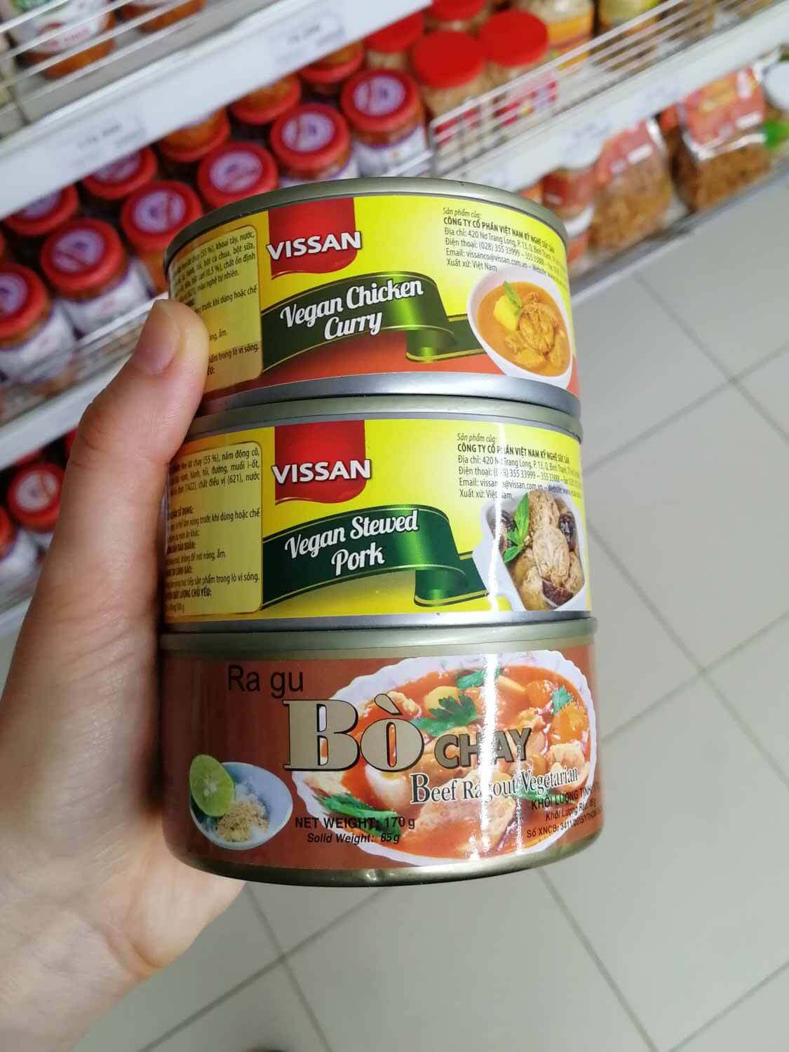 Fleischersatzprodukte im vietnamesischen Supermarkt