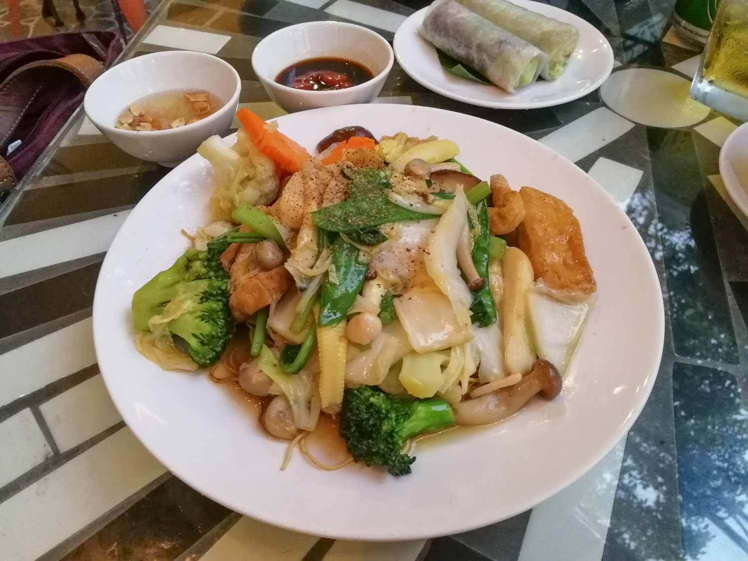 vegane essen bei Bong Sung in Ho-Chi-Minh-Stadt in Vietnam
