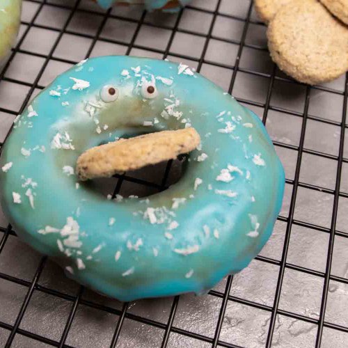 Vegane Krümelmonster-Donuts