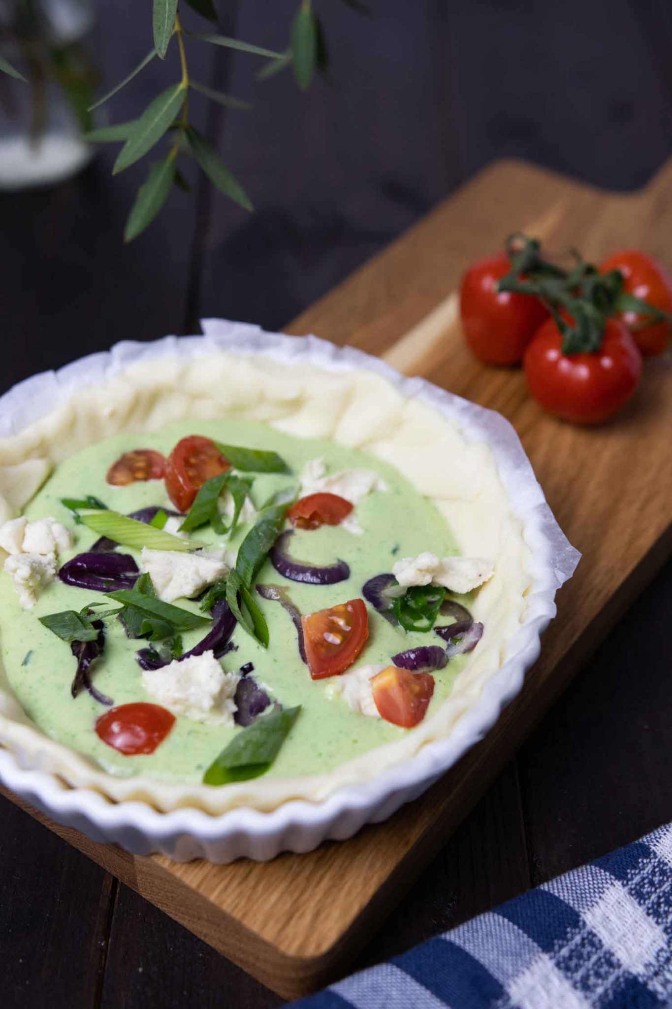 Vegane Bärlauch-Quiches - Mit Bärlauch-Seidentofu-Füllung
