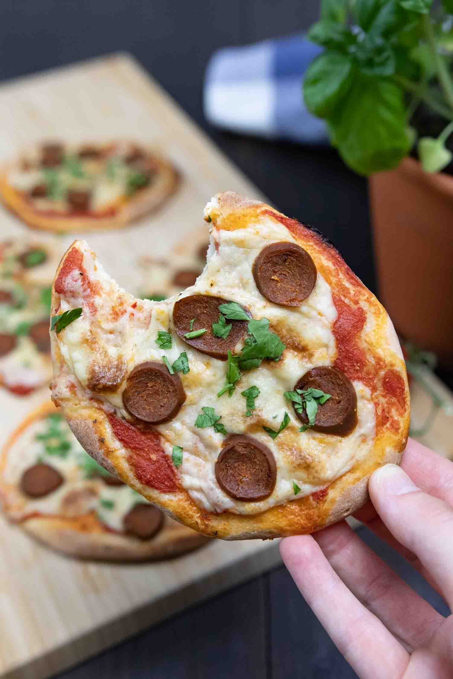 vegane Minipizza