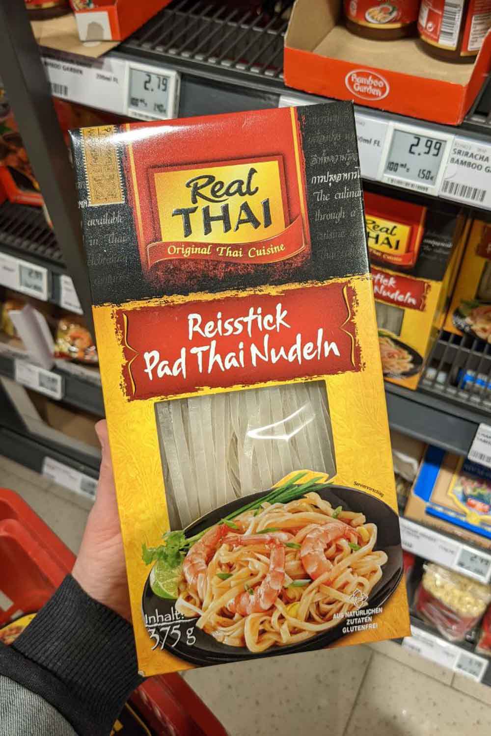 Pad Thai Nudeln aus dem Supermarkt