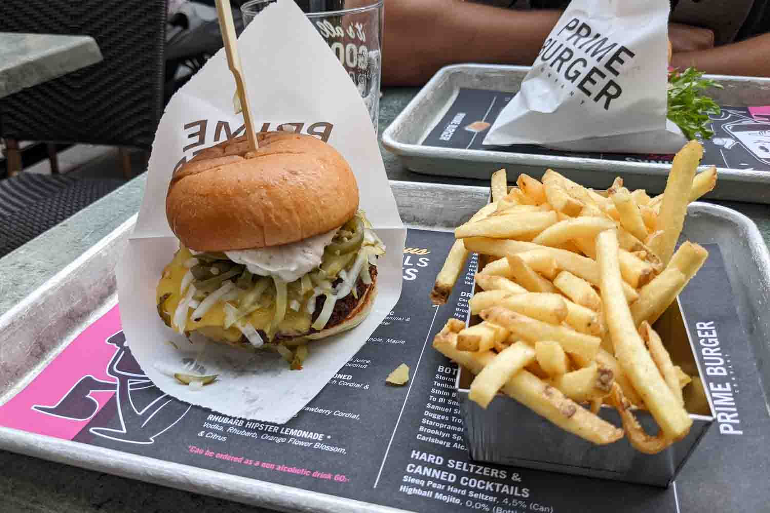 Veganer Burger bei Prime Burger Stockholm